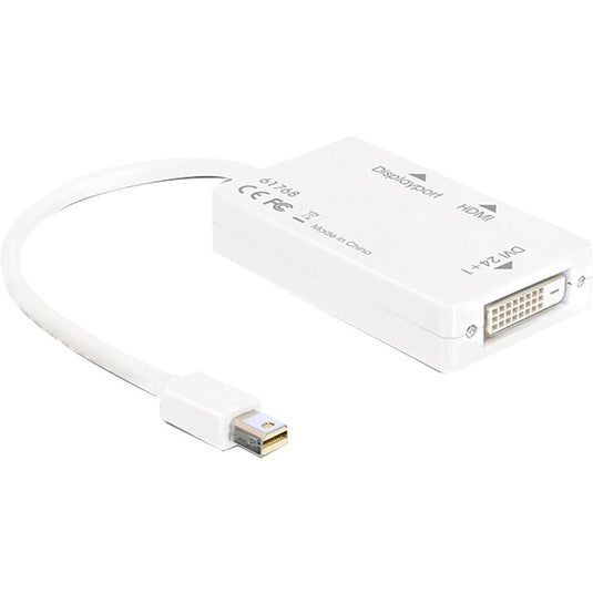 Delock mini displayport naar displayport hdmi dvi adapter (wit)