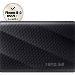 Samsung portable t9 1 tb externe ssd (zwart, mu-pg1t0b eu, usb-c 3.2 (20 gbit s))