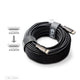 Club 3d hdmi hybrid aoc cable 8k60hz 4k120hz, 100 m kabel (zwart)