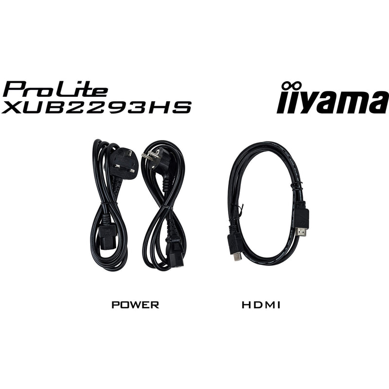 Load image into Gallery viewer, Iiyama prolite xub2293hs-b6 21.5 monitor (zwart, hdmi, displayport)

