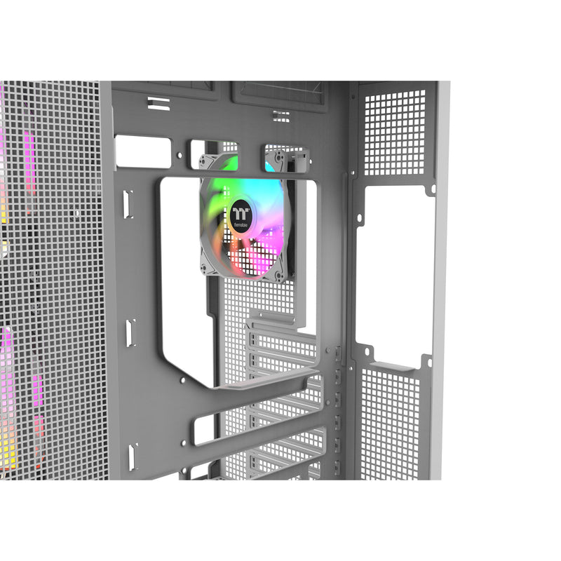 Load image into Gallery viewer, Thermaltake view 380 xl ws argb midi tower behuizing (wit houtkleur | 2x usb-a | 1x usb-c | rgb | tempered glass)
