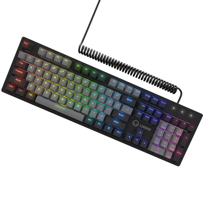 Load image into Gallery viewer, Lorgar azar 514 rgb mechanisch gaming toetsenbord (zwart, us lay-out (qwerty), logar dream, 100%, rgb)
