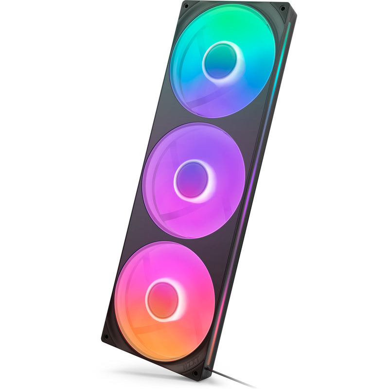 Load image into Gallery viewer, Nzxt f420 rgb core case fans (zwart, 3 stuks, 420 x 140 x 26 mm)
