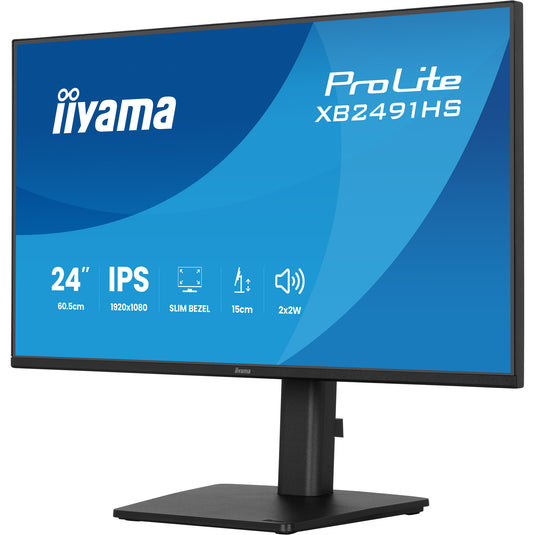 Iiyama prolite xb2491hs-b1 23.8 monitor (zwart, 120 hz, hdmi, displayport, audio)