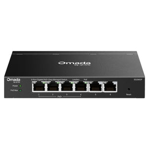 Tp-link omada es206gp switch (zwart, 4x poe+)