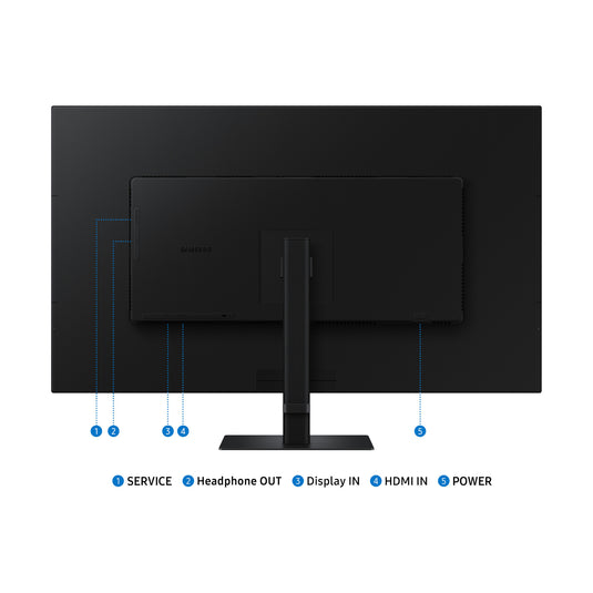Samsung viewfinity s7 s70d uhd 37 4k uhd monitor (zwart, 1x hdmi, 1x displayport, lan)
