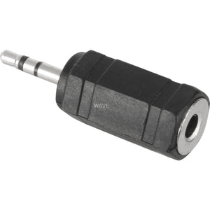 Goobay adapter 2.5 mm male jack > 3.5 mm female port (zwart zilver, stereo)
