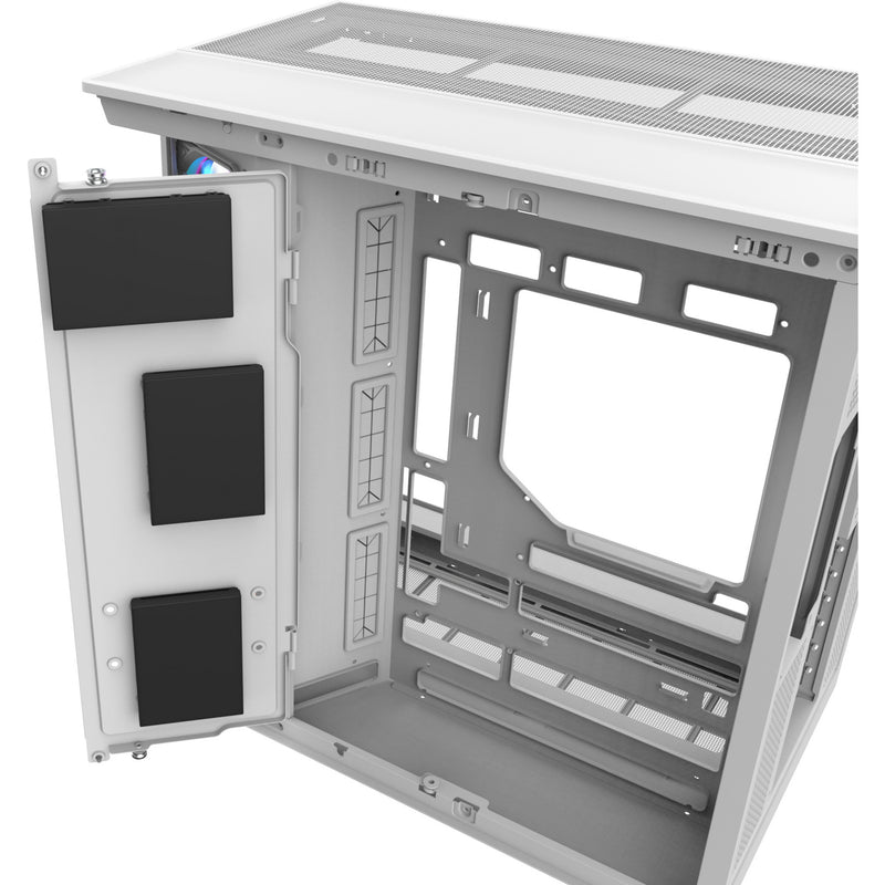 Load image into Gallery viewer, Thermaltake view 380 xl ws argb midi tower behuizing (wit houtkleur | 2x usb-a | 1x usb-c | rgb | tempered glass)
