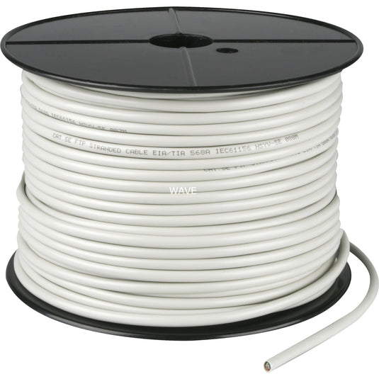 Goobay patchkabel rj-45 f utp met cat.5e (grijs, 100 meter, kabelrol, flexibel)