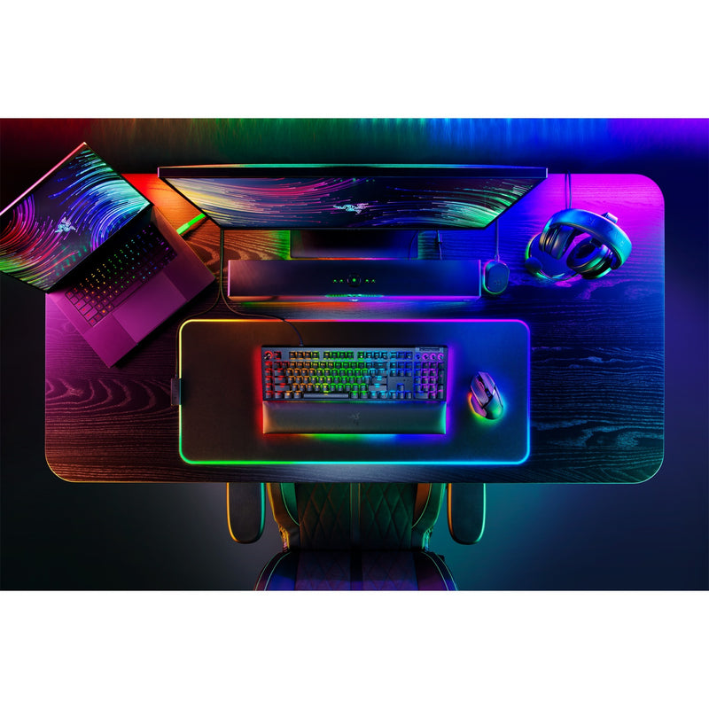 Load image into Gallery viewer, Razer blackwidow v4 pro rgb mechanisch gaming toetsenbord (zwart, us lay-out (qwerty), yellow, 100%)
