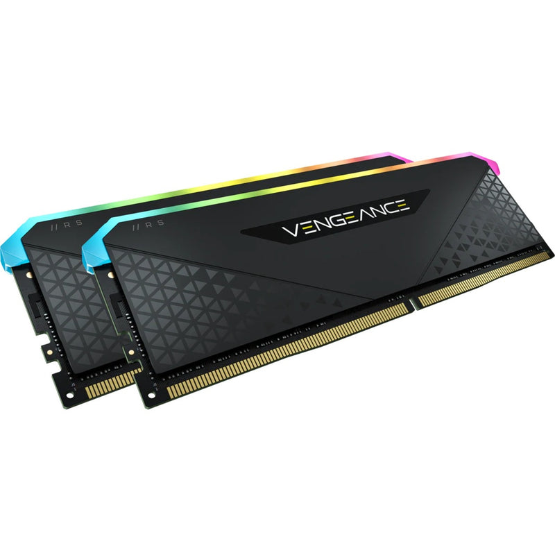 Afbeelding laden in galerijviewer, Corsair vengeance rgb rs 16 gb ddr4-3200 (2x 8 gb) werkgeheugen (zwart, cmg16gx4m2e3200c16, xmp 2.0)
