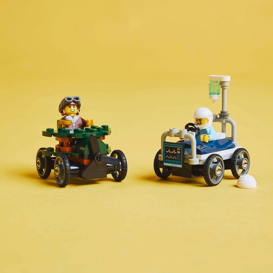 Lego city - raceautopakket: vliegtuig vs. ziekenhuisbed constructiespeelgoed (60459 | zeepkistenraceset)