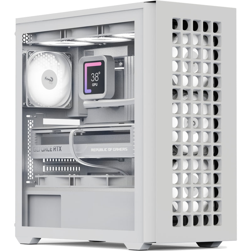 Load image into Gallery viewer, Aerocool b502a midi tower behuizing (wit | 2x usb-a | 1x usb-c | rgb)

