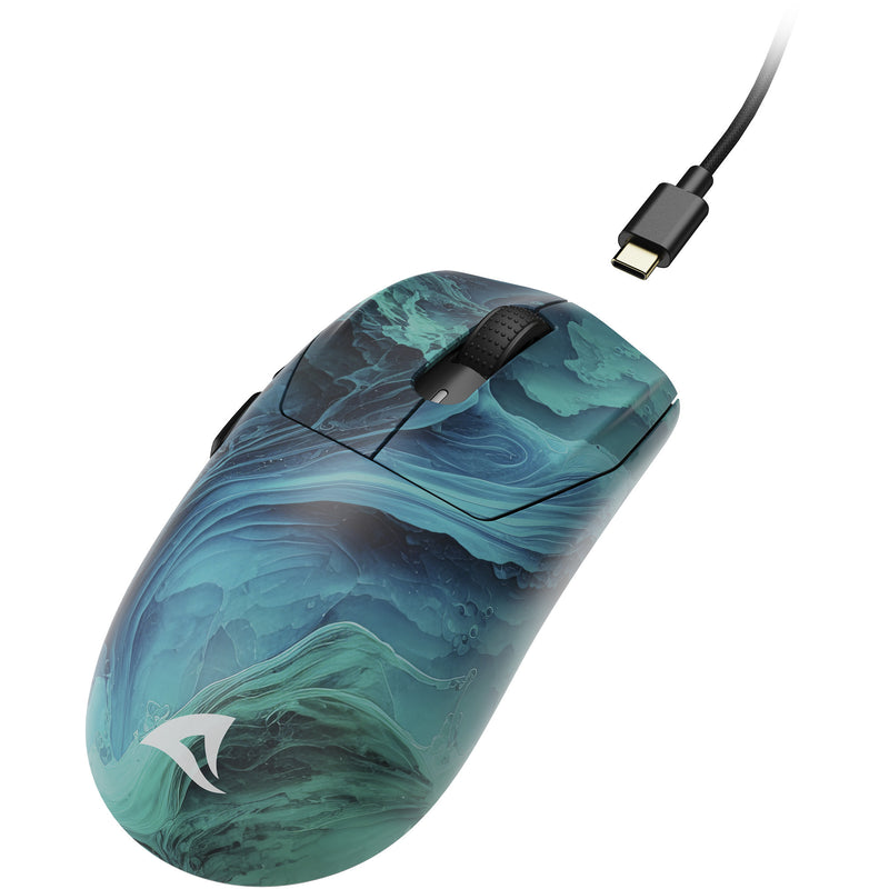 Load image into Gallery viewer, Sharkoon sgm25w gaming muis (turquoise blauw, 12.000 dpi, rgb leds)
