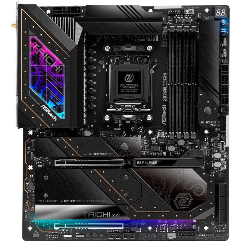 Laden Sie das Bild in Galerie -Viewer, Asrock x870e taichi socket am5 moederbord (raid, 5 gb-lan, wi-fi 7, bt, e-atx)
