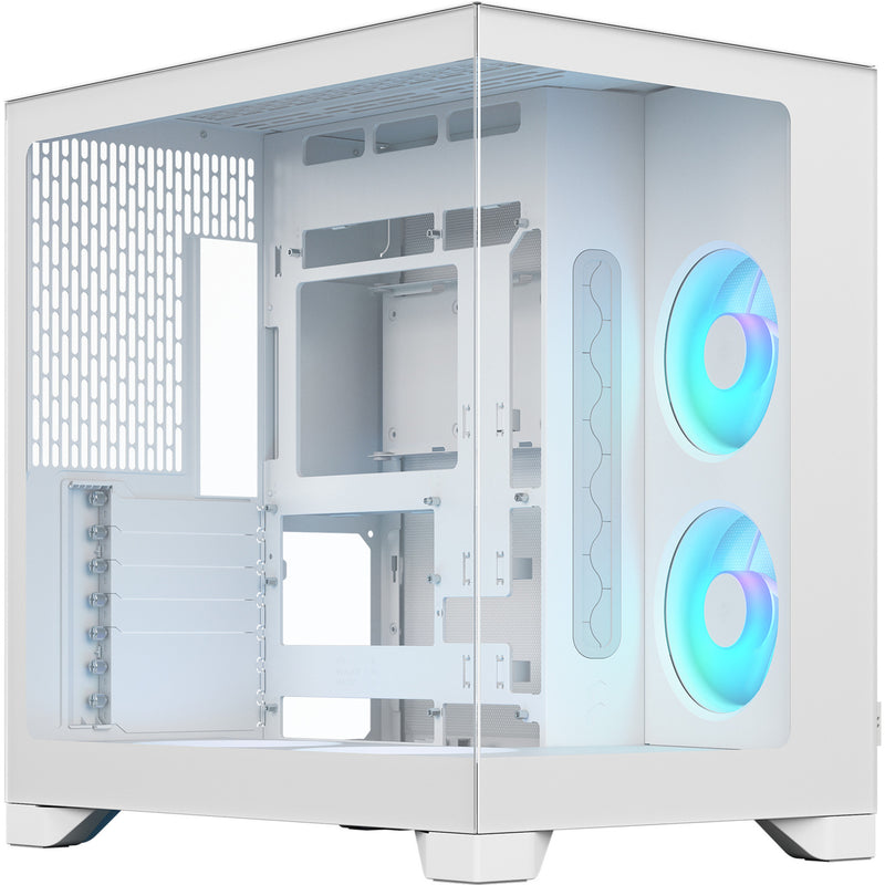 Laden Sie das Bild in Galerie -Viewer, Fractal design pop 2 vision rgb midi tower behuizing (wit | 1x usb-a | 1x usb-c | rgb | tempered glass)

