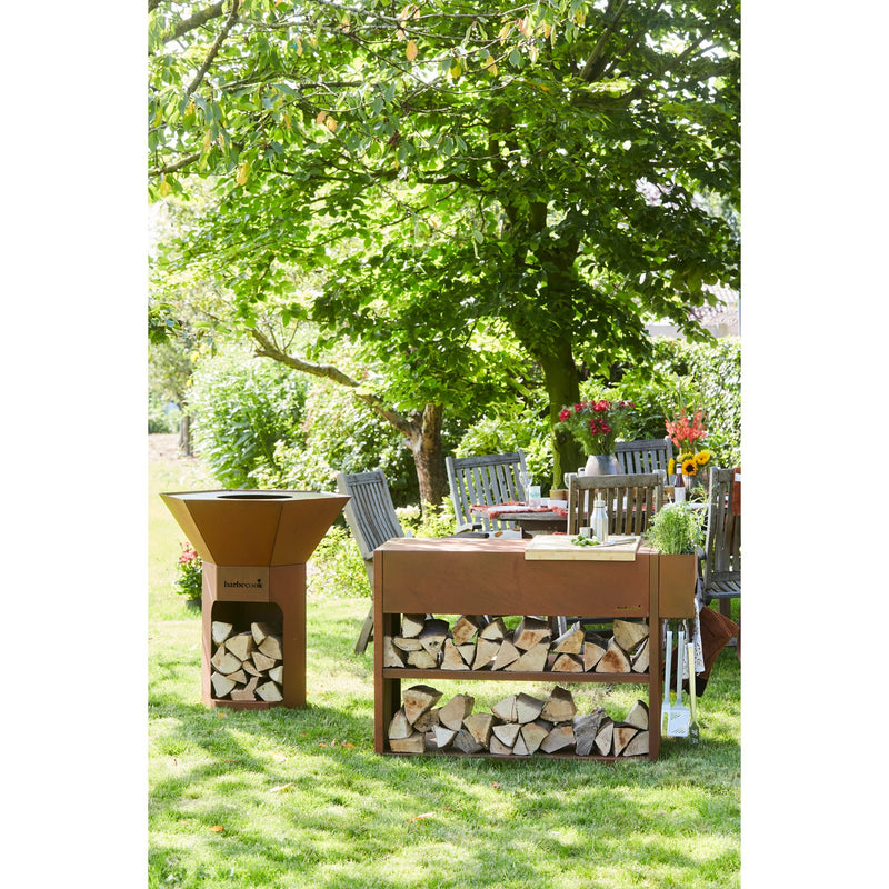 Load image into Gallery viewer, Barbecook nestor buddy uit cortenstaal tafel
