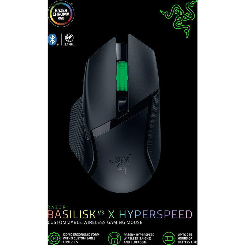 Load image into Gallery viewer, Razer basilisk v3 x hyperspeed gaming muis (zwart, 400 - 18000 dpi. hyperspeed wireless, bluetooth)
