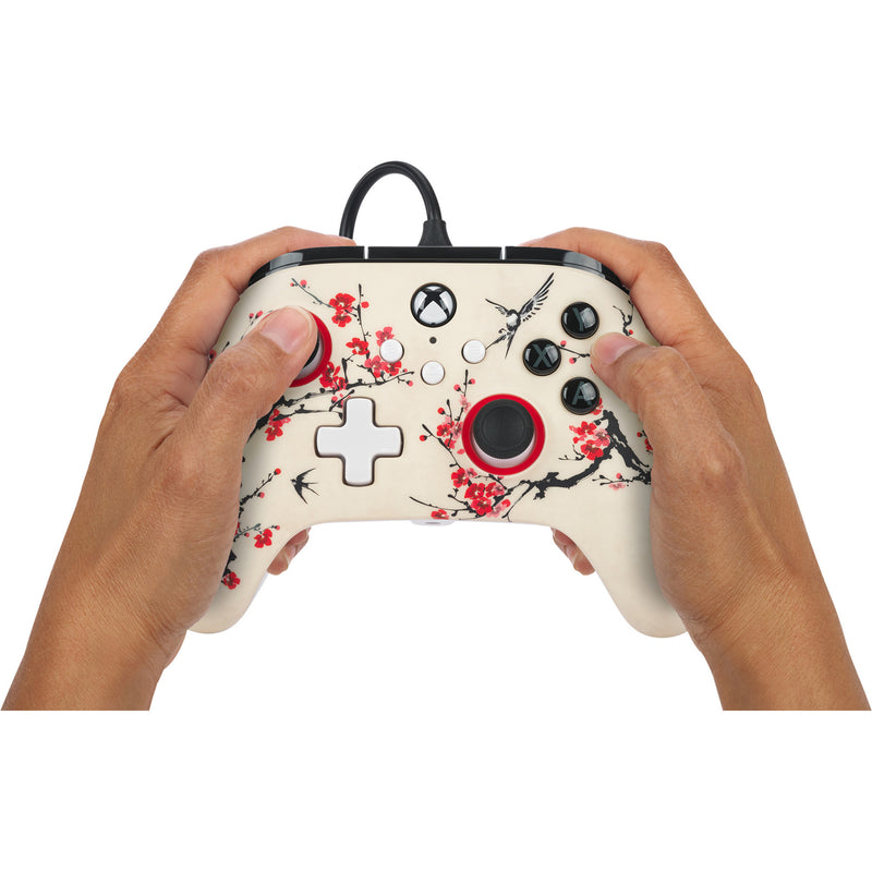 Afbeelding laden in galerijviewer, Powera advantage controller met kabel voor de xbox series x|s - warrior's nirvana (magnoliawit, xbox series x|s, xbox one, pc)
