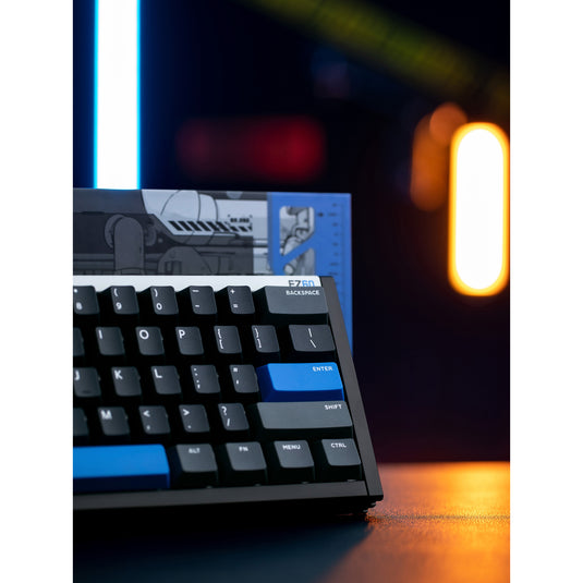 Iqunix ez60 magnetic switch gaming he keyboard (zwart, us lay-out (qwerty), gateron star trail, 60%, rgb, double shot pbt keycaps)
