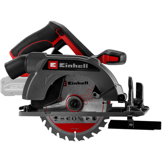 Einhell accucirkelzaag te-cs 18 165-2 li - solo handcirkelzaag (rood zwart, power x-change, accu en oplader niet inbegrepen)