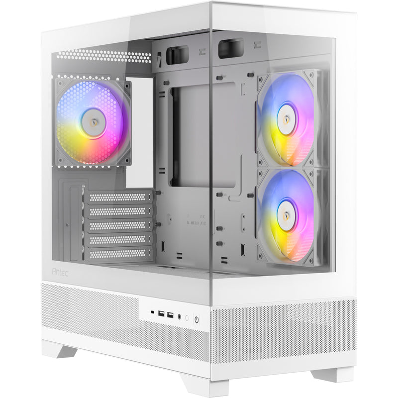 Load image into Gallery viewer, Antec cx500m argb mini tower behuizing (wit | 2x usb-a | 1x usb-c | tempered glass)
