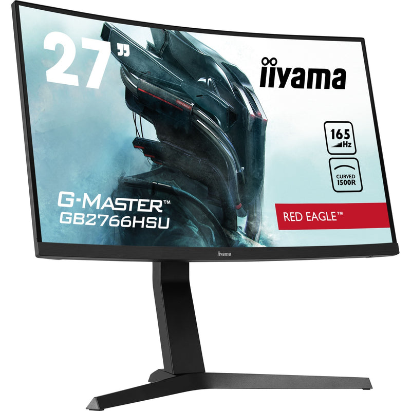 Load image into Gallery viewer, Iiyama g-master red eagle gb2766hsu-b1 27 curved gaming monitor (zwart, 2x hdmi, displayport, 2x usb-a, usb-b, 165 hz)
