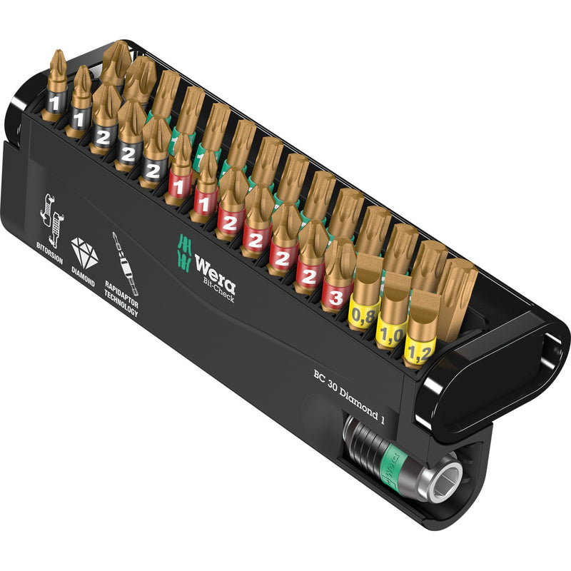 Load image into Gallery viewer, Wera bit-check 30 diamond 1 bitset (bithouder en bits)
