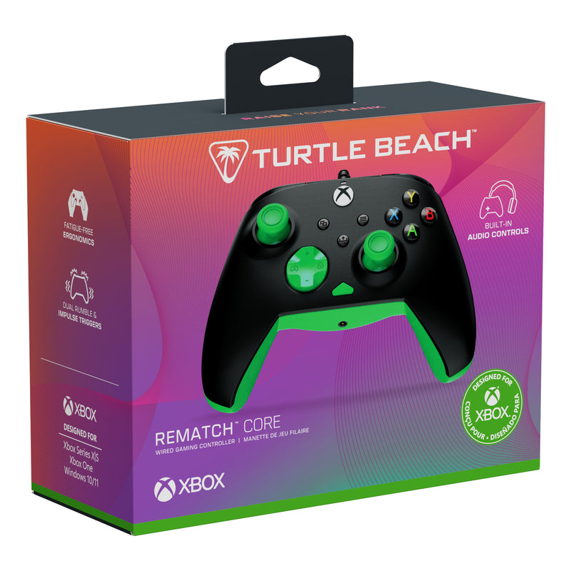 Load image into Gallery viewer, Turtle beach rematch core bedrade controller (zwart groen, xbox serie x|s, xbox one, pc)
