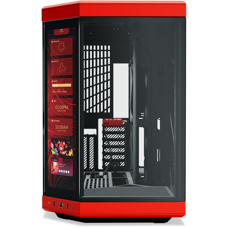 Load image into Gallery viewer, Hyte y70 touch infinite midi tower behuizing (zwart | 2x usb-a | 1x usb-c | tempered glass)
