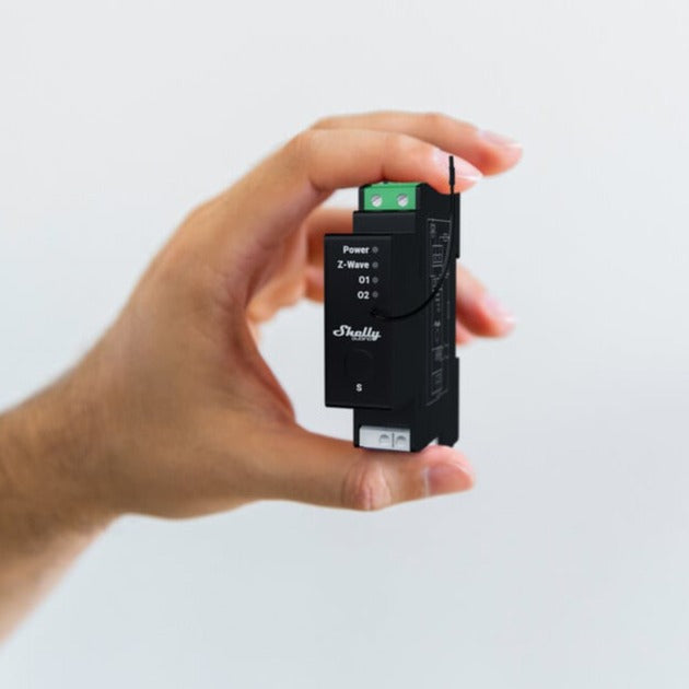 Load image into Gallery viewer, Shelly wave pro shutter schakelaar (zwart, z-wave s800)
