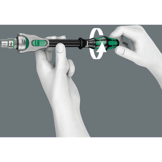 Wera 8100 sa 2 zyklop speed ratelset 1 4 gereedschapsset (zwart groen, 42-delig)