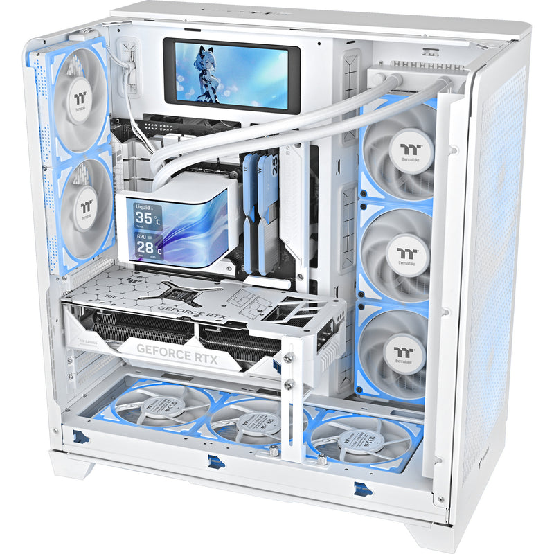 Load image into Gallery viewer, Thermaltake magcurve 360 ultra argb sync aio liquid cooler - snow edition waterkoeling (wit)
