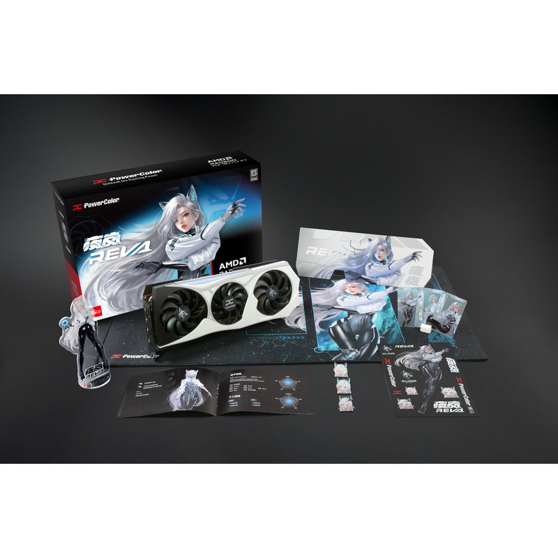 Afbeelding laden in galerijviewer, Powercolor radeon rx 9070 xt hellhound reva16gb limited edition grafische kaart (wit zwart, rdna4, gddr6, 3x displayport, 1x hdmi)
