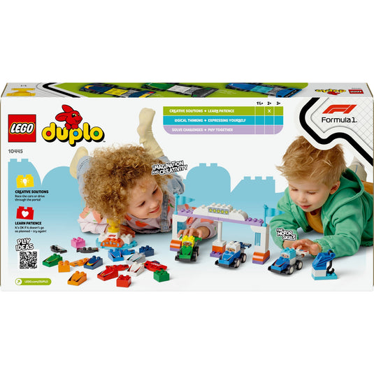 Lego duplo town 10445 f1 team racewagens en coureurs