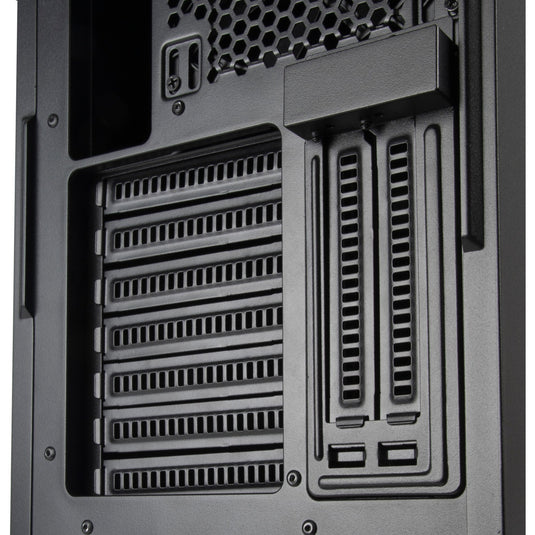 Silverstone sst-sed1-b midi tower behuizing (zwart | 2x usb-a | 1x usb-c)