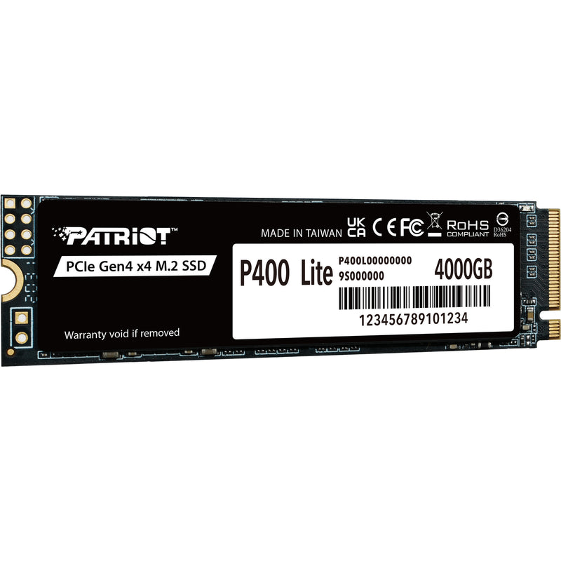 Load image into Gallery viewer, Patriot p400 lite 4 tb ssd (zwart wit, p400lp4kgm28h, pcie 4.0 x4, nvme 1.4, m.2 2280)
