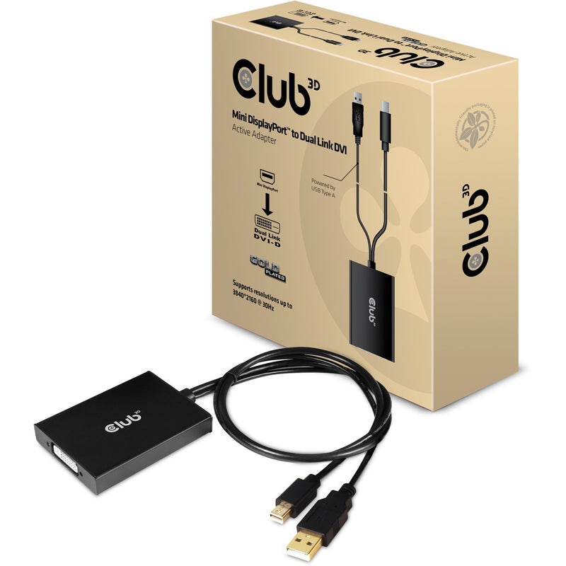 Afbeelding laden in galerijviewer, Club 3d mini-displayport 1.2 naar dual link dvi-d adapter (zwart, 0,6 meter)
