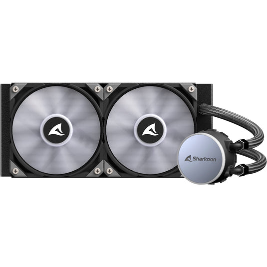 Sharkoon s70 rgb waterkoeling (zwart, 4-pins pwm fan-connector)