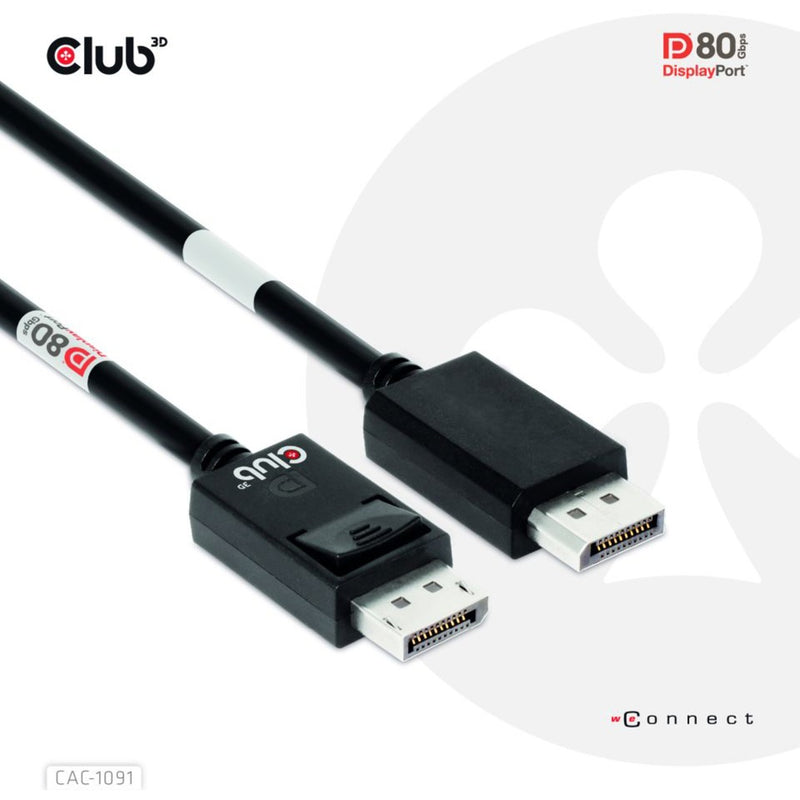 Chargez l'image dans la visionneuse de la galerie, Club 3d gecertificeerde displayport 2.1 kabel (zwart, 1,2 meter, 8k)
