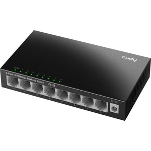 Cudy 8-port 10 100 mbps desktop switch (zwart)