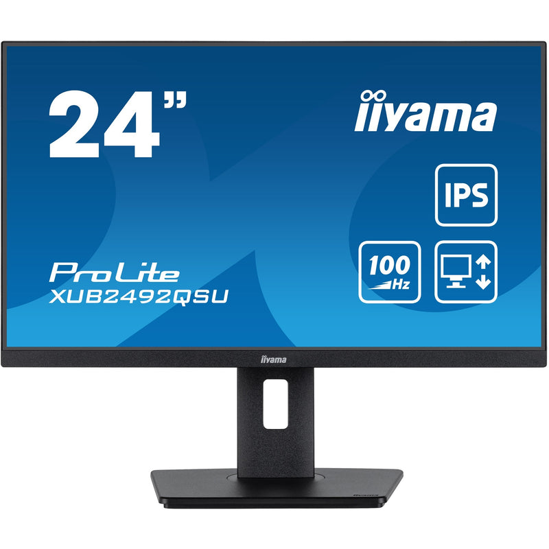 Load image into Gallery viewer, Iiyama prolite xub2492qsu-b1 23.8 monitor (zwart (mat), hdmi, displayport, 3x usb-a, usb-c)

