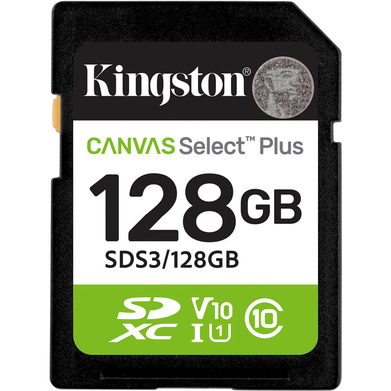 Load image into Gallery viewer, Kingston canvas select plus 128 gb sdxc geheugenkaart (uhs-i u1, class 10, v10)
