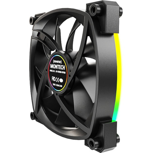 Load image into Gallery viewer, Montech rx120 pwm rgb case fan (zwart, 120 x 25 x 120 mm, 3-pin argb)
