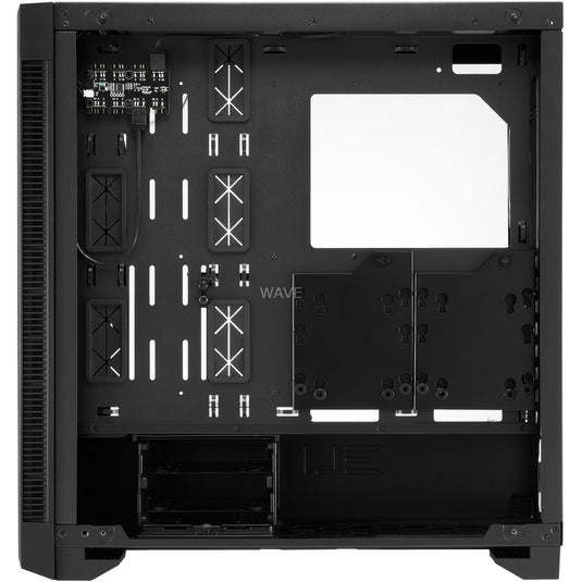Sharkoon elite shark ca200g big tower behuizing (zwart | 4x usb-a | rgb | tempered glass)