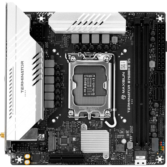 Maxsun ms-terminator b760bkb d5 wifi socket 1700 moederbord (zwart, raid, 2.5 gb-lan, wlan, bt, sound, µatx)