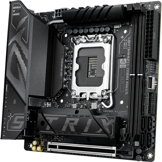 Asus rog strix b860-i gaming wifi socket 1851 moederbord (raid, 2.5 gb-lan, wi-fi 7, bt, sound, mini-itx)