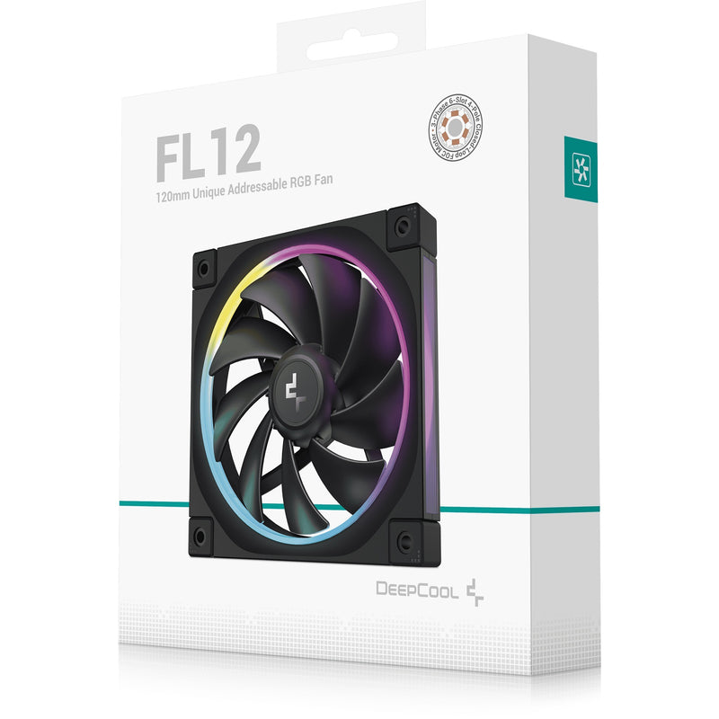 Chargez l'image dans la visionneuse de la galerie, Deepcool fl12 rgb case fan (zwart, 120 x 120 x 25 mm, pwm)
