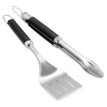 Weber precision barbecuetang- en spatelset grillbestek (roestvrij staal zwart)