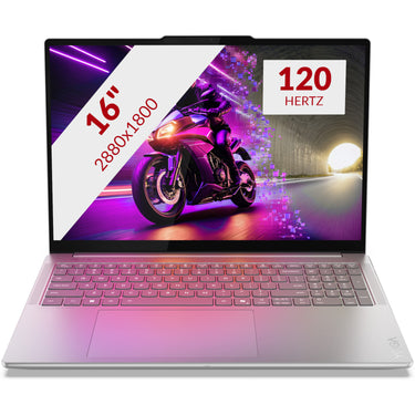Lenovo yoga pro 9 16iah10 (83l00078mh) aura edition 16 laptop (grijs | core ultra 7 255h | rtx 5060 | 32 gb | 1 tb ssd)